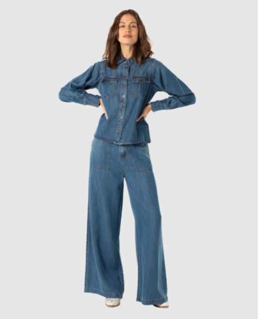 Boom Shankar Brando Pant-Washed Denim