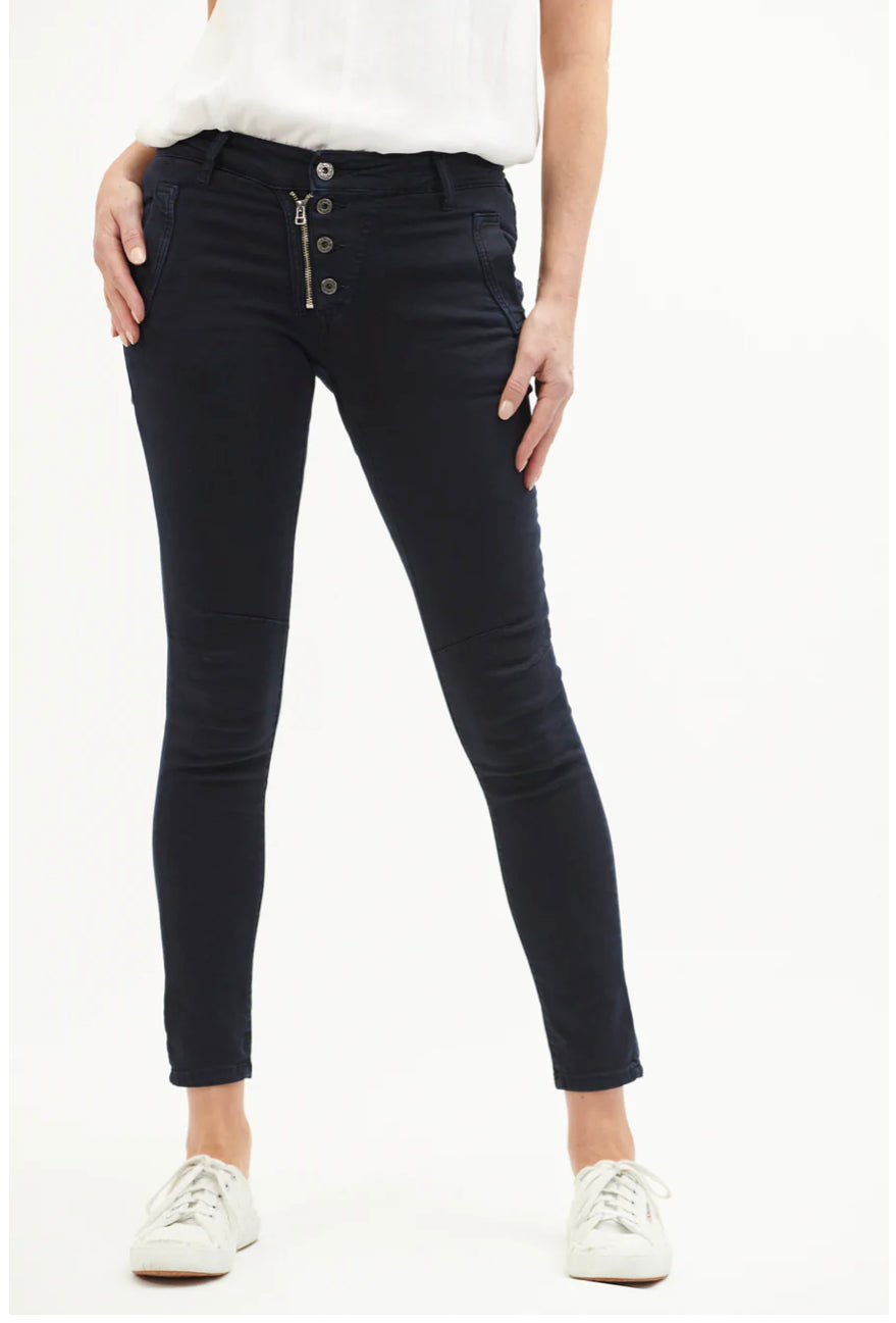 Italian Star Button Jean Classic - Indigo