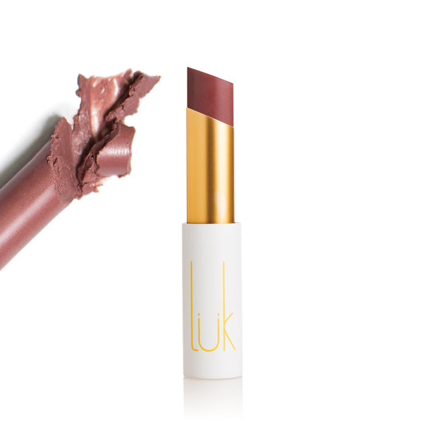 100% Natural, Toxin Free and Made from Food.  Creme-soft lustrous lipstick feeds and moisturises lips for a healthy natural look.  Sheer coverage in a pretty deep dusty rose pink.Available at ivyandgrace.com.au